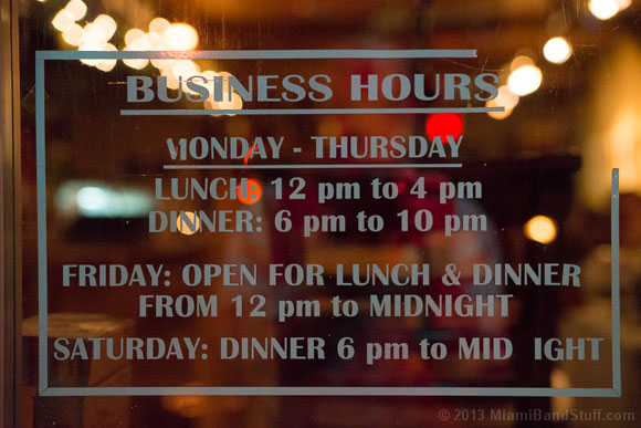 Portobello's business hours.